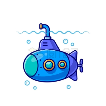 一艘可爱的卡通潜水艇2718492矢量图片免抠素材