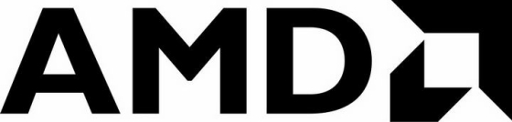黑色简约CPU处理器品牌AMD标志LOGO图片免抠素材