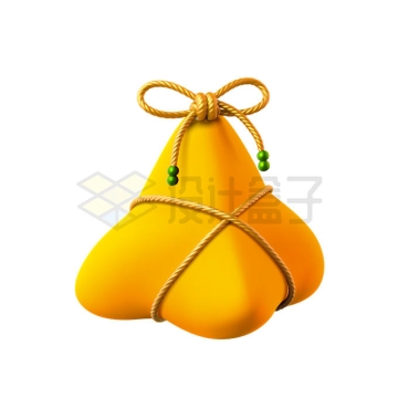 3D立体风格金色端午节粽子福袋3377611矢量图片免抠素材