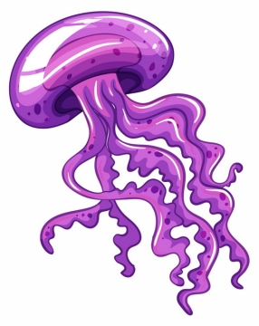 卡通紫色水母570087png图片素材