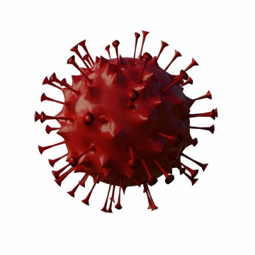 一款深红色的病毒细菌png图片免抠素材