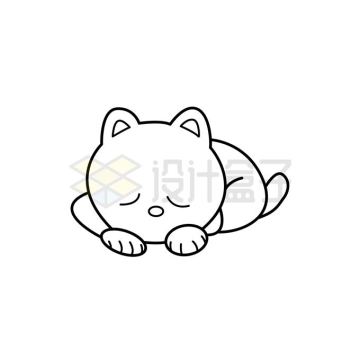 卡通猫咪简笔画2001751矢量图片免抠素材