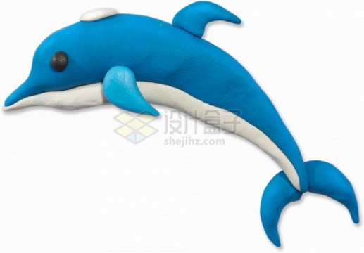 橡皮泥手工制作可爱动物之海豚png图片素材