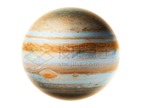 彩色太阳系最大行星木星表面细节大红斑png免抠高清图片素材