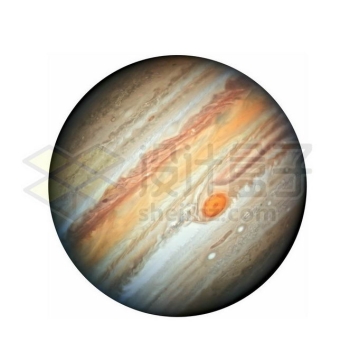 倾斜的彩色太阳系最大行星木星png免抠高清图片素材