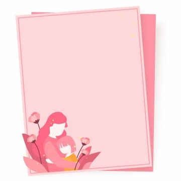 母亲节粉红色底色文本框信息框9656922矢量图片免抠素材