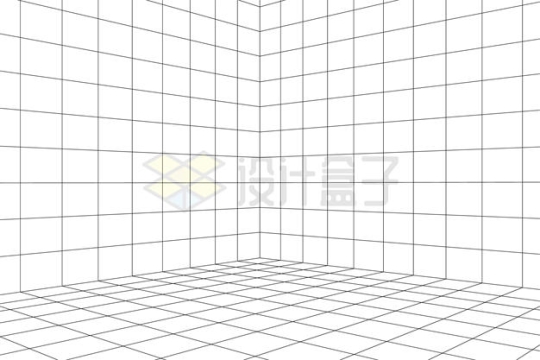 3D风格黑色线条组成的格子空间背景图7882958矢量图片免抠素材