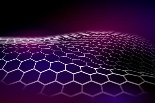 紫色六边形蜂巢状网格背景图