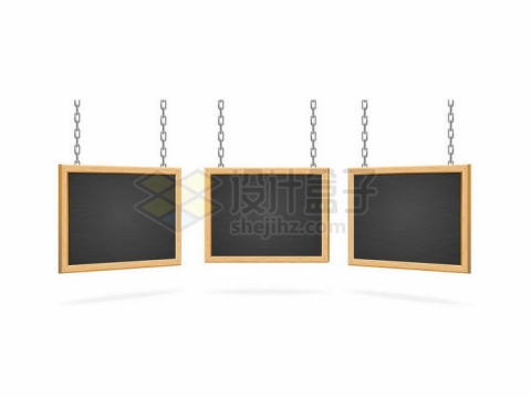 3款铁链挂着的黑板木框6176373矢量图片免抠素材免费下载