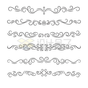  6 types of line pattern pattern parting line decoration 5349065 vector picture cut free materials