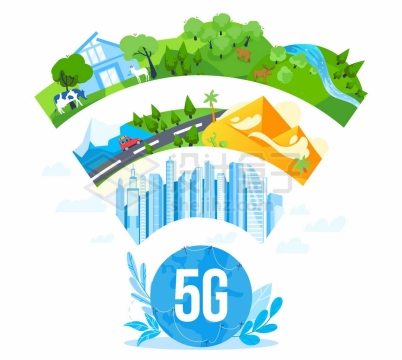 5G技术对城市交通旅游住宅的影响9720208矢量图片免抠素材
