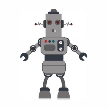 搞笑的卡通智能小机器人201202png图片免抠素材