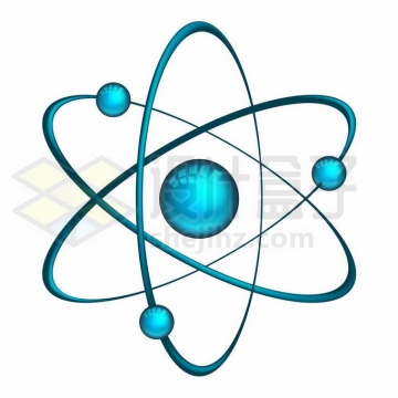 蓝色小球组成的原子结构图8013762矢量图片免抠素材