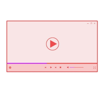 粉红色的电脑视频播放器界面设计7919476图片素材