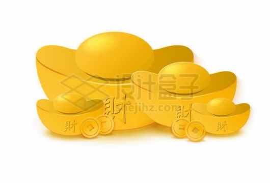 一大堆金元宝和铜钱7408572矢量图片免抠素材