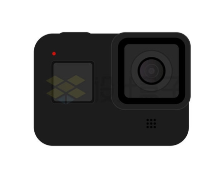黑色的GoPro运动相机正面图4414752矢量图片免抠素材