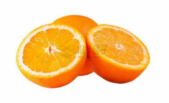 切开的橙子秭归脐橙png图片素材