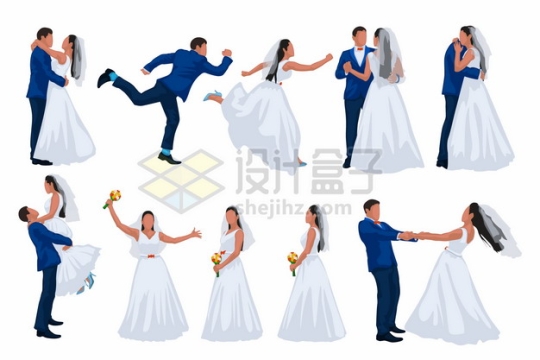 情侣结婚拍婚纱照摆pose集锦131765png矢量图片素材