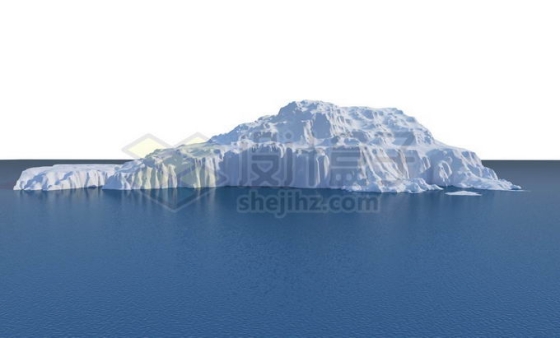 大海中厚厚积雪覆盖的冰川雪山冰山1478708PSD免抠图片素材