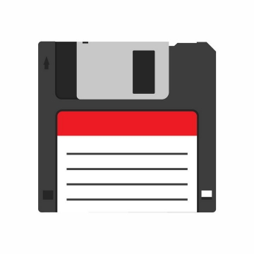 红色的软盘复古电脑存储配件png图片免抠矢量素材