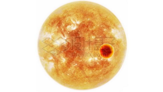 黄色恒星前面的热木星系外行星png免抠高清图片素材