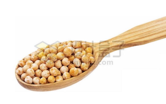 木头勺子里的干豌豆粒五谷杂粮粗粮美味美食5912389图片免抠素材