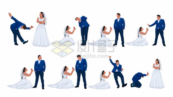 情侣结婚拍婚纱照模仿求婚摆pose集锦104667png矢量图片素材