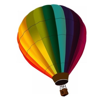 彩色条纹热气球804738png图片素材