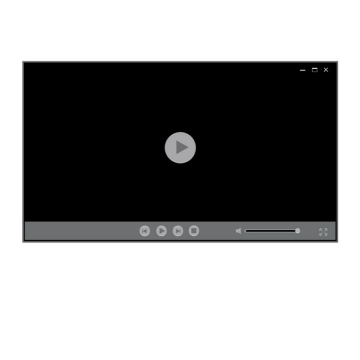 灰色电脑视频播放器界面设计4045893图片素材