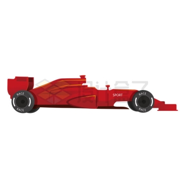 红色的F1方程式赛车侧面图1859461矢量图片免抠素材