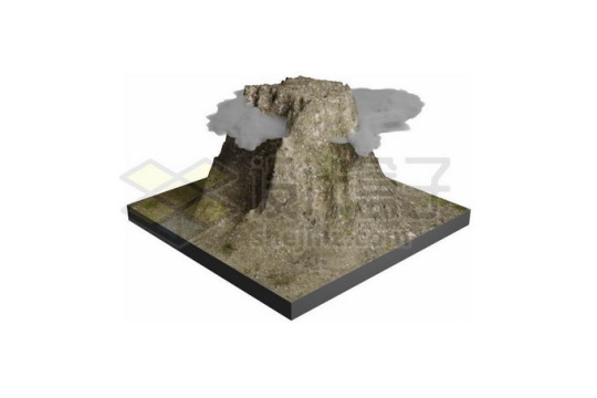 一座高耸入云的石头山3D模型7438022PSD免抠图片素材