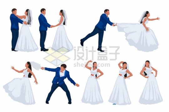 情侣结婚拍婚纱照摆pose集锦877283png矢量图片素材