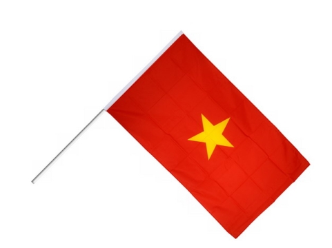 带旗杆的越南国旗图片素材