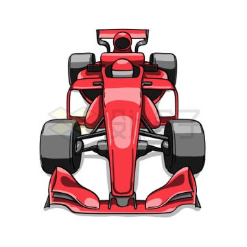 卡通红色F1方程式赛车正面图2174364矢量图片免抠素材