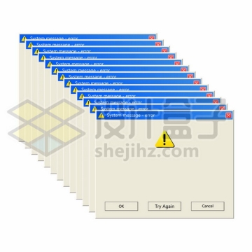 Windows98死机错误提示窗口937736图片素材