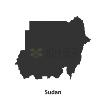 黑色苏丹国地图8869168矢量图片免抠素材