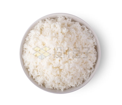 俯视视角的一碗大米饭白米饭8324253PSD免抠图片素材