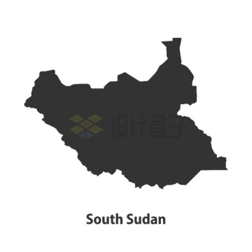 黑色南苏丹地图4322742矢量图片免抠素材