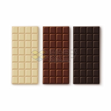 三种白色黑色巧克力167377png图片素材