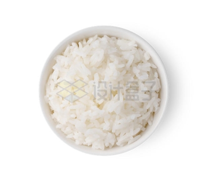 俯视视角的一碗大米饭白米饭8060229PSD免抠图片素材