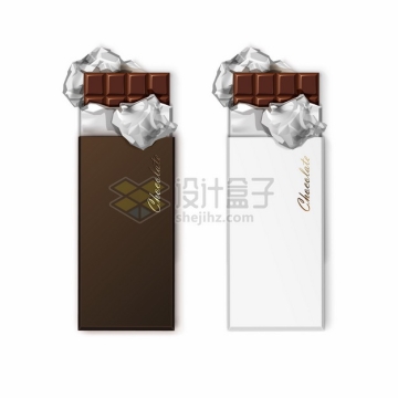 2种撒开锡纸包装的白色巧克力396254png图片素材