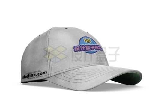 白色帽子棒球帽鸭舌帽品牌logo样机侧前方图5288570PSD免抠图片素材