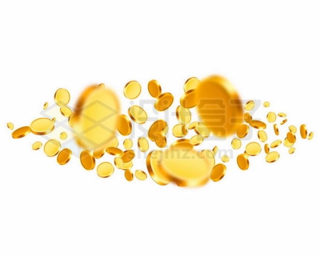 一大片悬浮的空白金币硬币金钱黄金装饰3888201矢量图片免抠素材