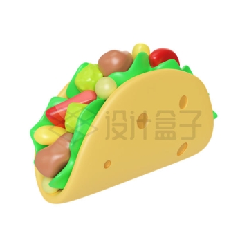 墨西哥玉米饼卡通塔可美食3D模型8936992PSD免抠图片素材
