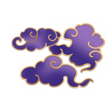 中国风金丝边紫色祥云图案8252402图片素材