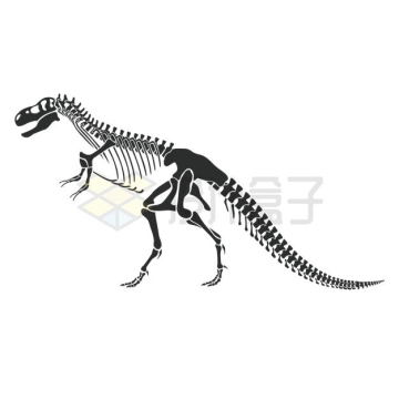 特暴龙霸王龙骨骼骨架恐龙化石剪影图案3093987矢量图片免抠素材