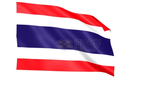 飘扬的泰王国泰国国旗图案png图片素材