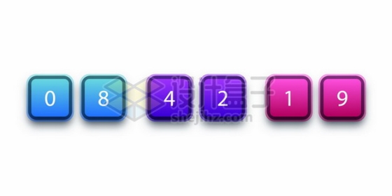 三种颜色的圆角彩色正方形按钮480717图片素材