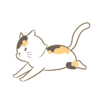 奔跑的超可爱卡通猫咪3077933图片免抠素材