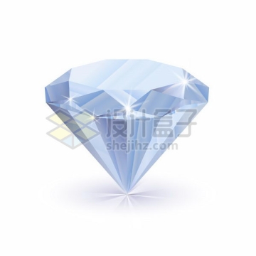 自带光泽的透明色切割钻石宝石png图片免抠矢量素材